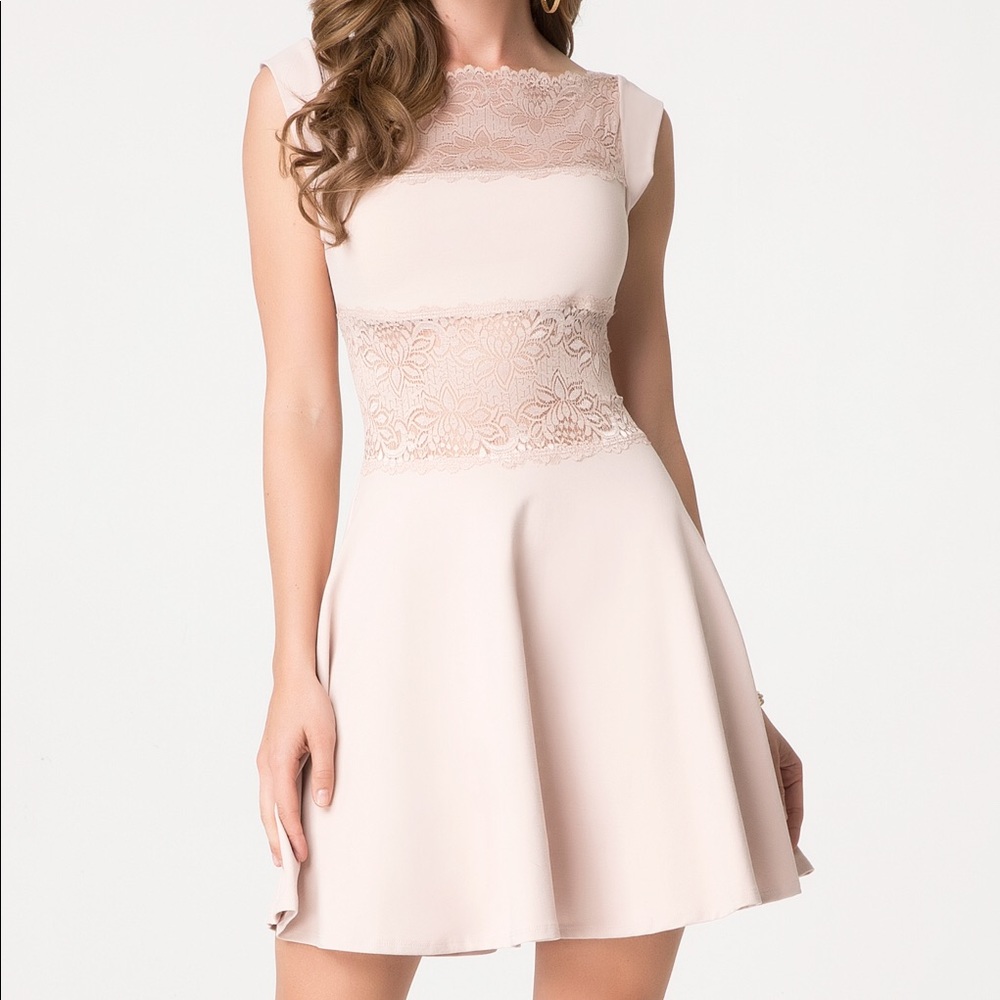 {BEBE} Lace Panel Dress